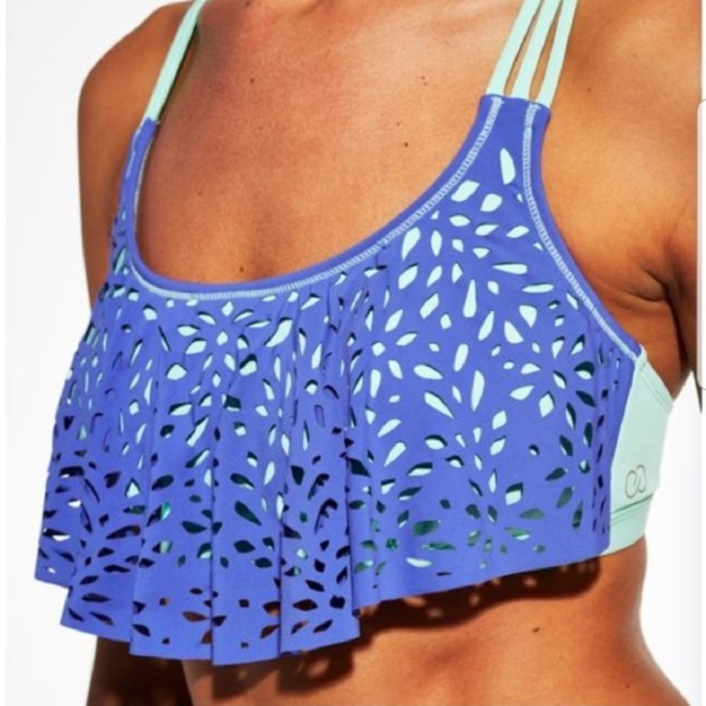 CALIA by Carrie Underwood Laser cut swim top